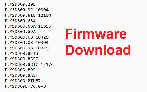 T.MSD309 Serires All Motherboards Firmware