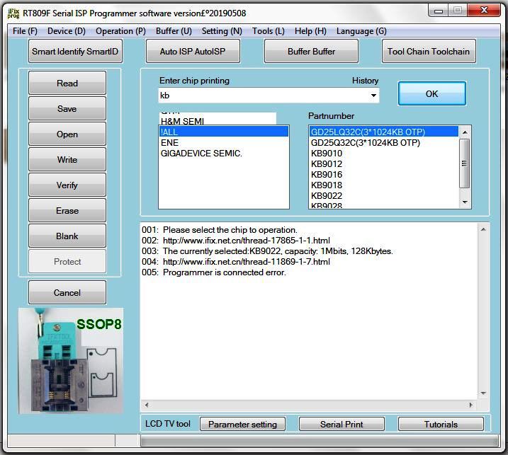 RT809F Programmer Software