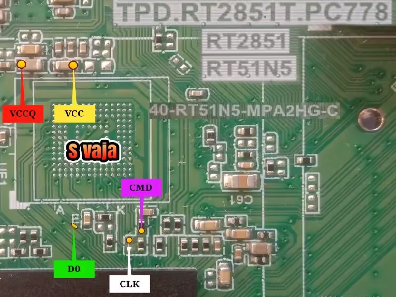 TPD.RT2851T.PC778 EMMC Pinouts