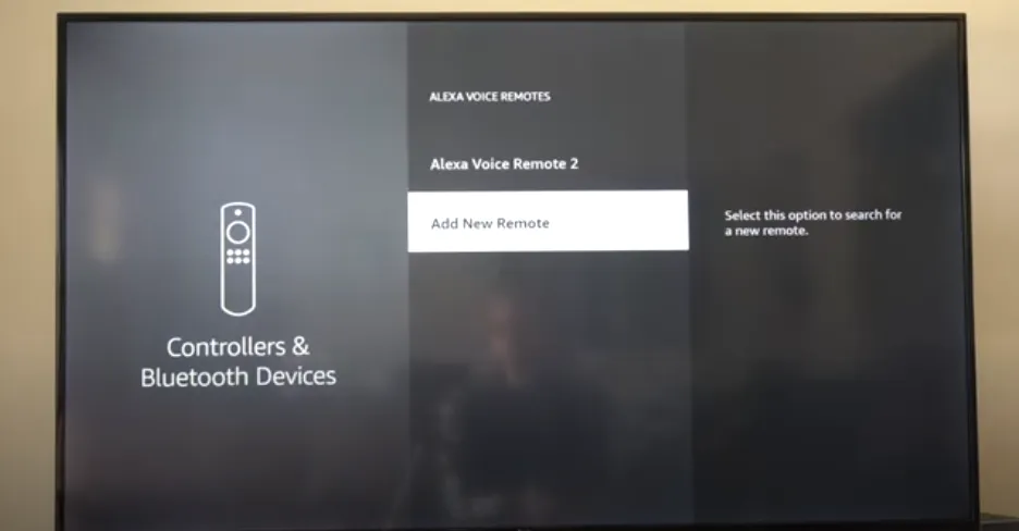 Firestick settings to add new remote