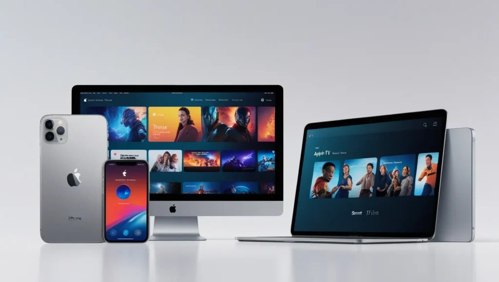 Apple TV app on various devices