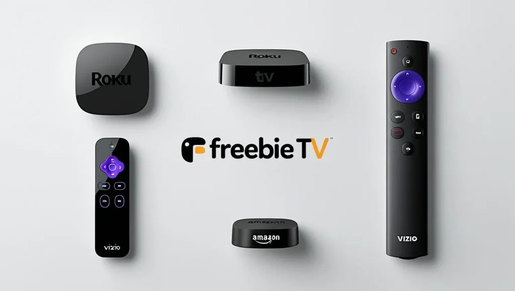 Devices compatible with Freebie TV including Roku and Apple TV