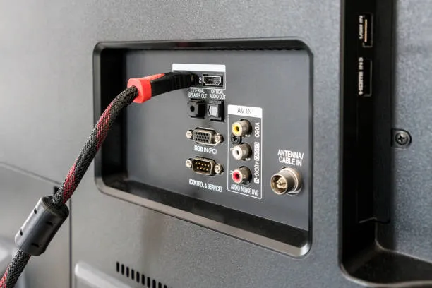 Correct cable connections for TV inputs