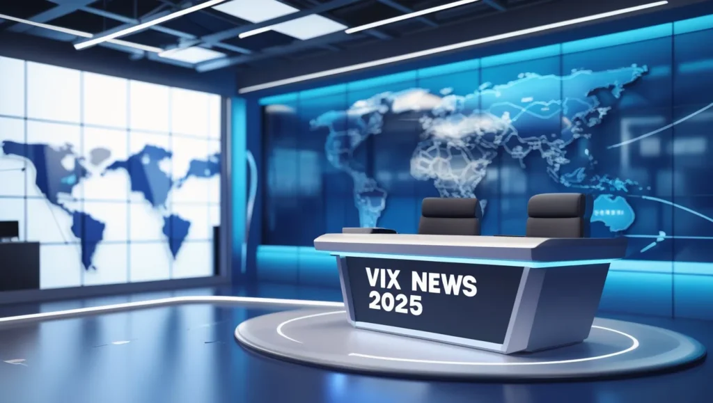Newsroom desk for Vix news channels