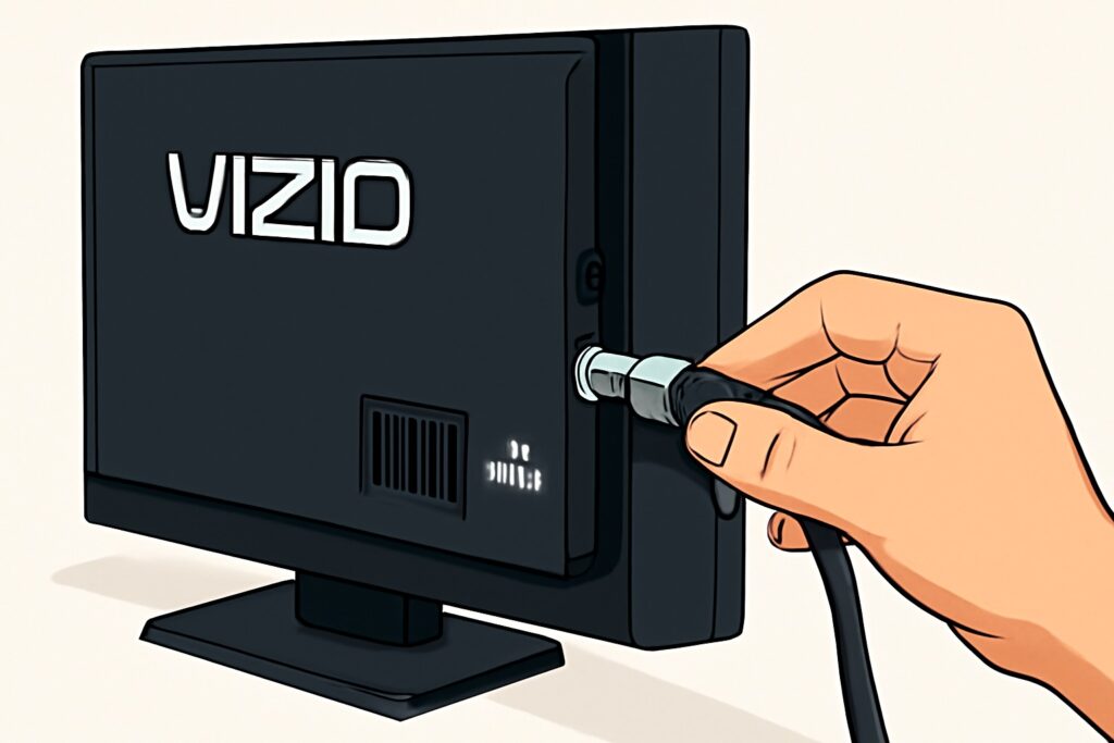 Vizio TV coaxial cable connection diagram