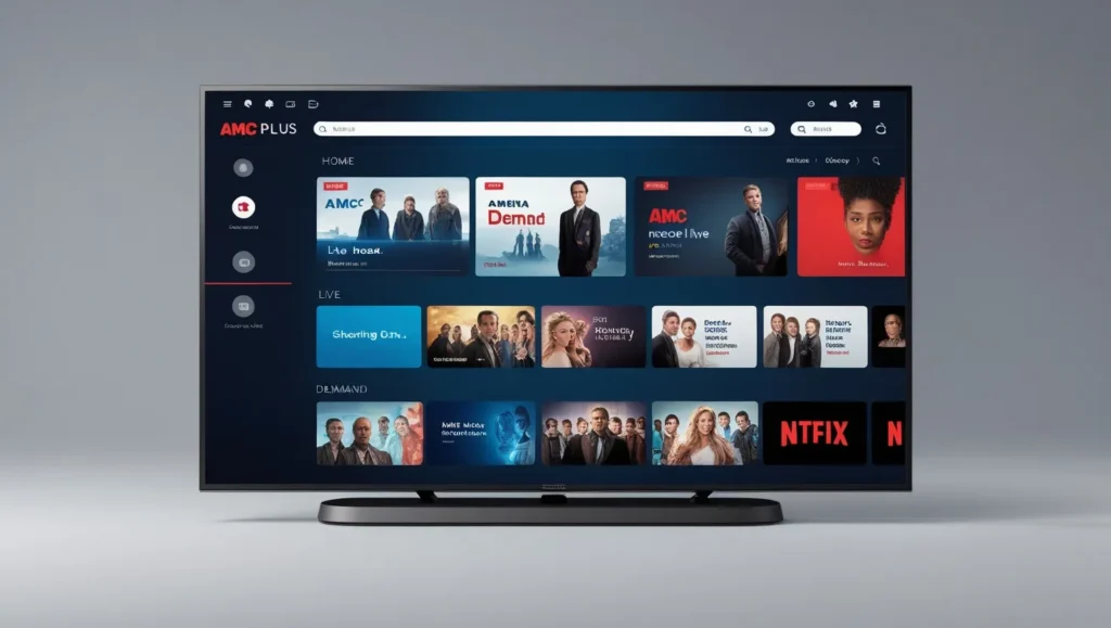 AMC Plus app interface on a smart TV