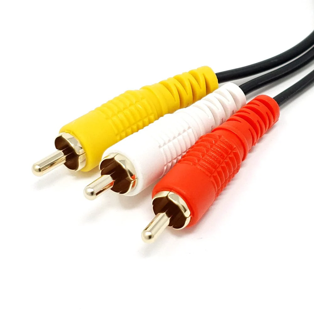 Red, white, and yellow AV composite cables