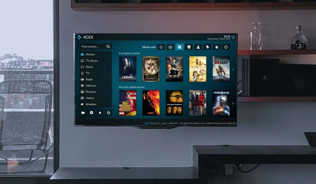 Kodi interface on Fire TV Stick