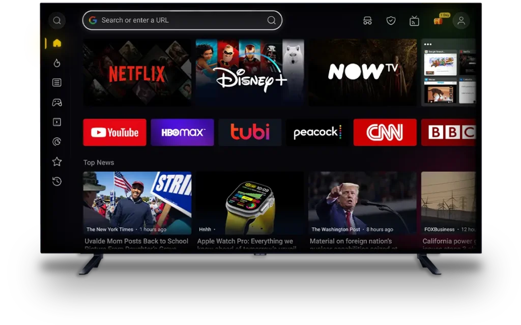 Open TV Browser on Android TV