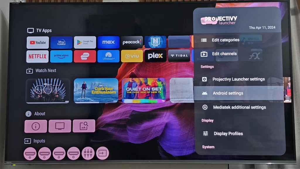 Projectivy Launcher on Android TV