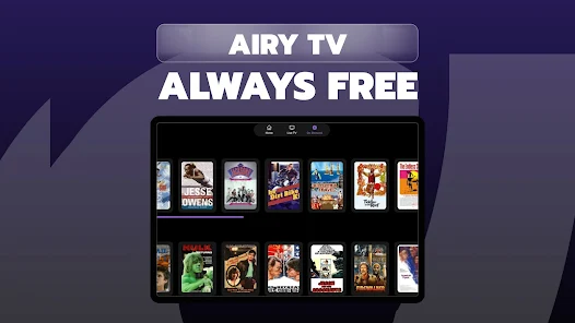 Screenshot of Airy TV channel guide