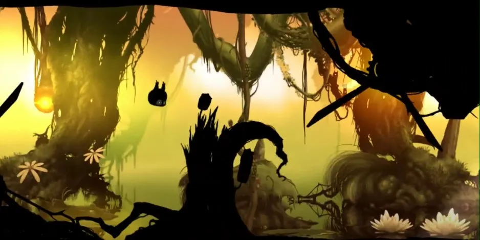 Characters navigating a mystical forest in Badland