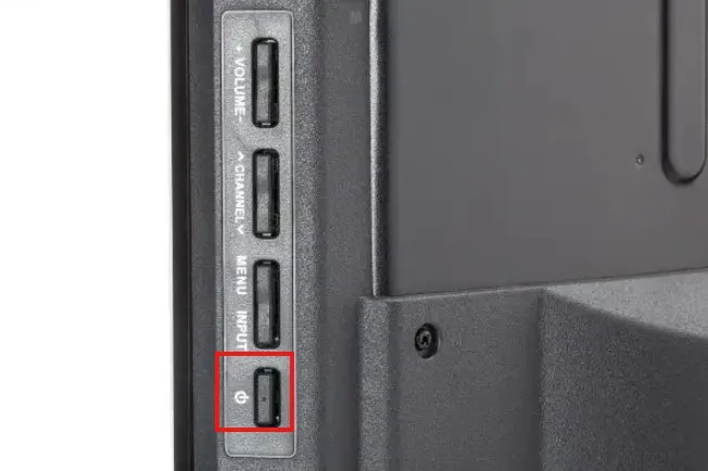 Element TV power button location