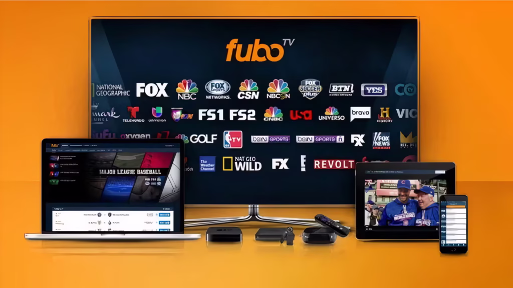 FuboTV logo with streaming interface