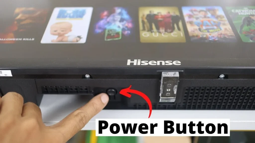 Hisense TV power button location