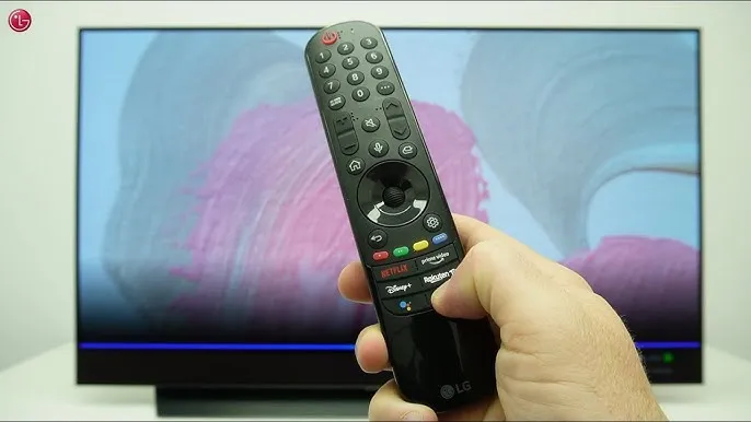 LG Magic Remote showing Alexa button.