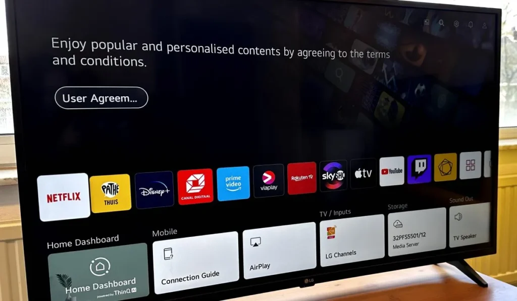 LG TV Content Store interface