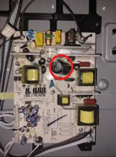 Bulging capacitor on RCA TV power board