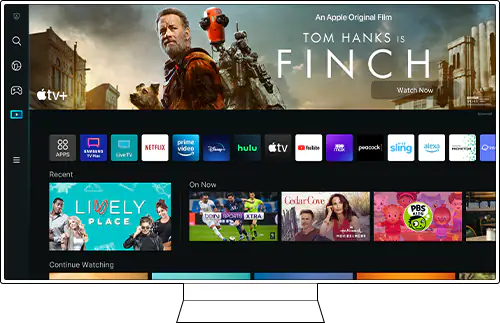 Samsung Smart TV Smart Hub interface.