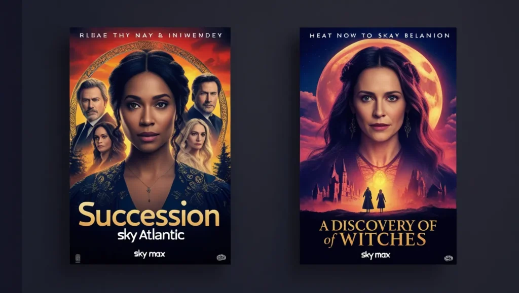 Promotional banner for Sky Atlantic and Sky Max shows
