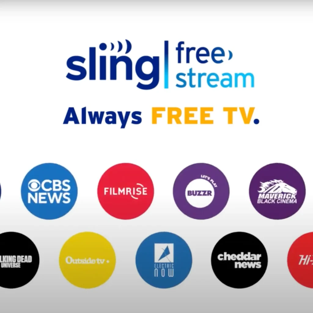 Collection of news channels available on Sling Freestream including ABC News Live and CBS News