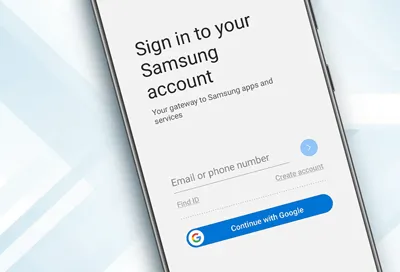 SmartThings app login screen on smartphone.