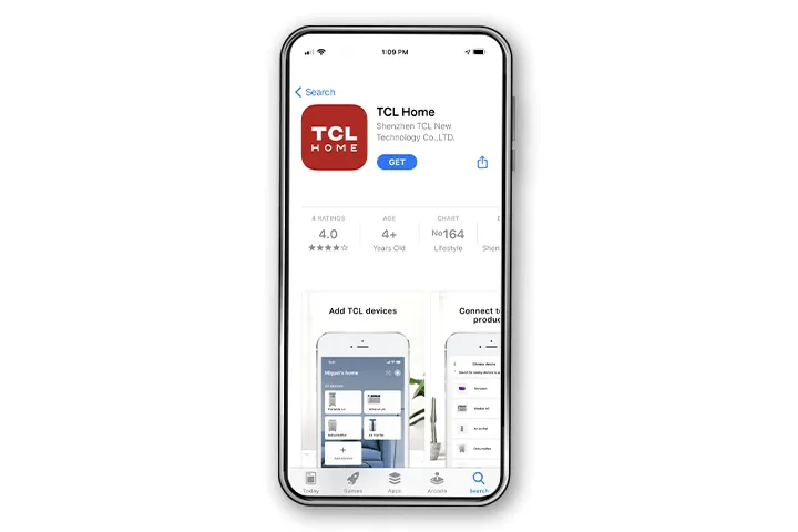 TCL Home App on smartphone