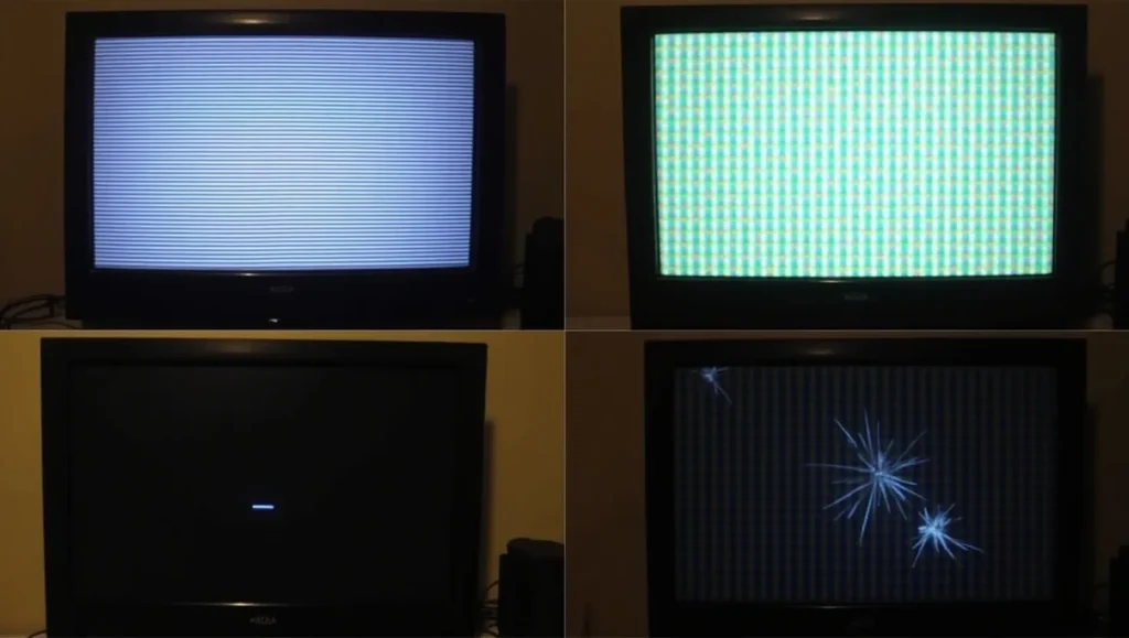 Images of TV screen issues