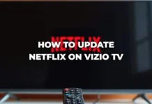 Vizio Smart TV with Netflix app and remote control