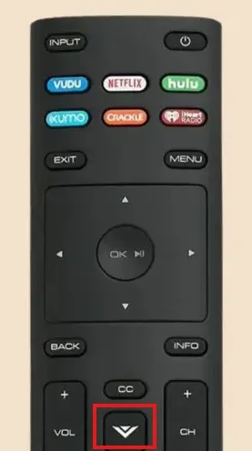 Vizio TV remote control ‘V’ button