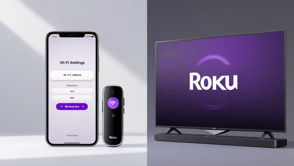 Phone and Roku Wi-Fi settings
