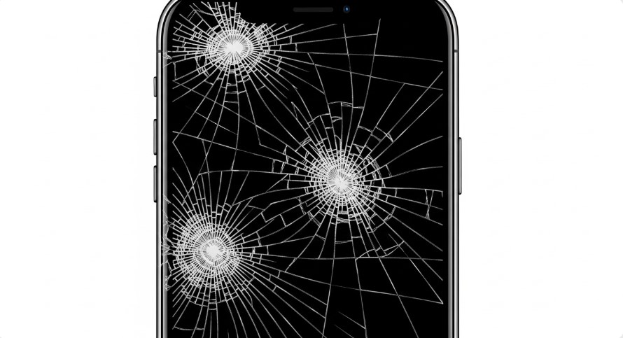 Cracked iPhone 15 screen