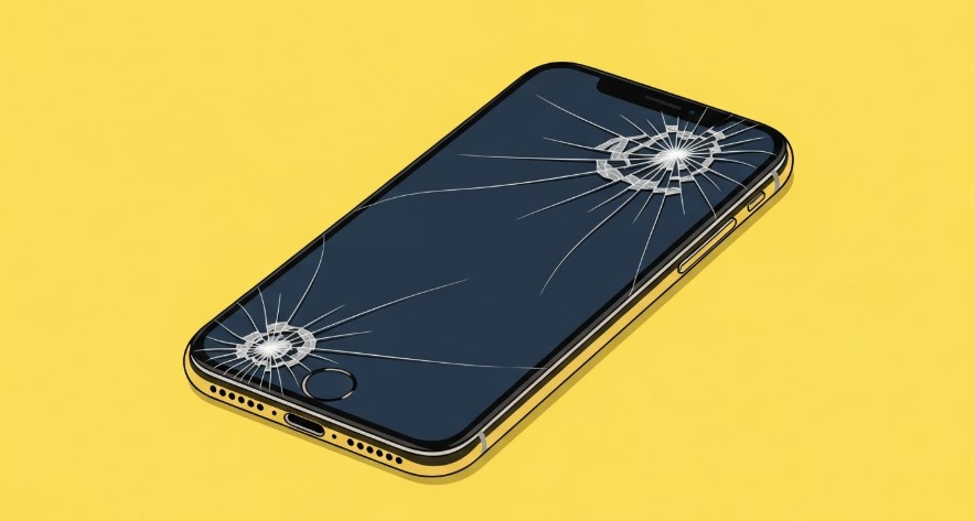 Cracked iPhone 11 screen