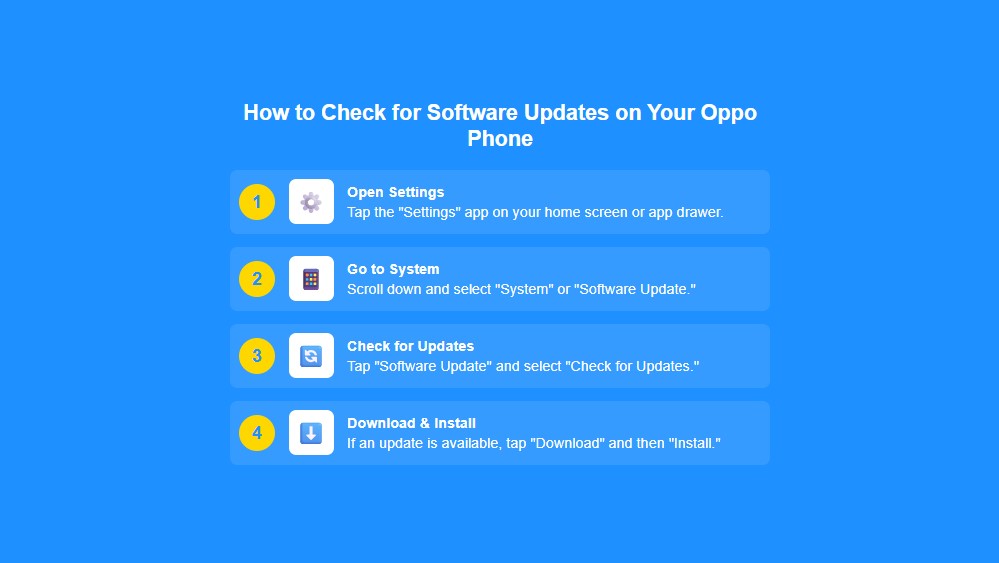 Guide to update Oppo phone to Android 16